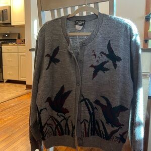 Cottage core grandma core vintage mallard duck sweater